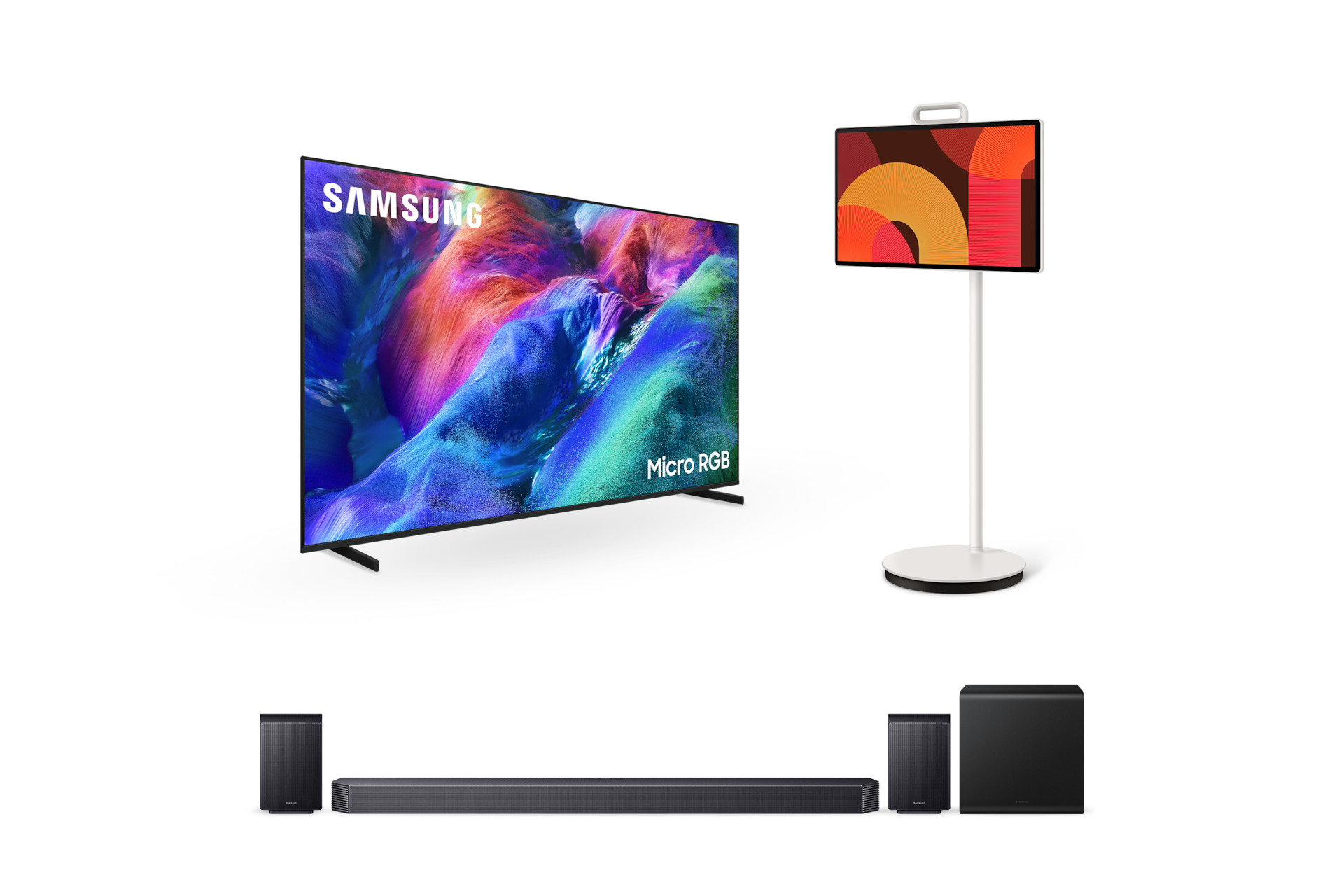 2026 Micro RGB RH9G (214cm)+2025 The Movingstyle+9.1.4ch 사운드바 Q930H